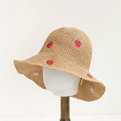 2026 New Handmade High Quality Simple Strawberry Sun Hat
