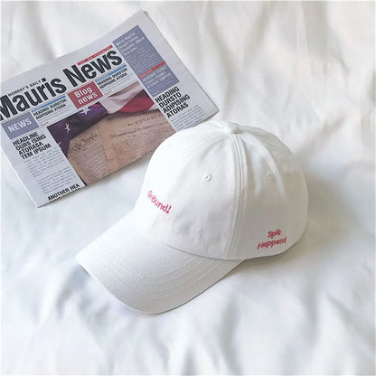 Korean New Fashion Letter Embroidery Baseball Cap