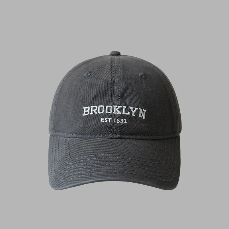 Soft Cotton Letters Baseball Cap For Women Men Retro Embroidery