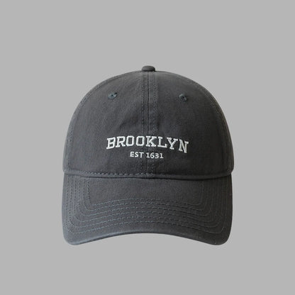 Soft Cotton Letters Baseball Cap For Women Men Retro Embroidery