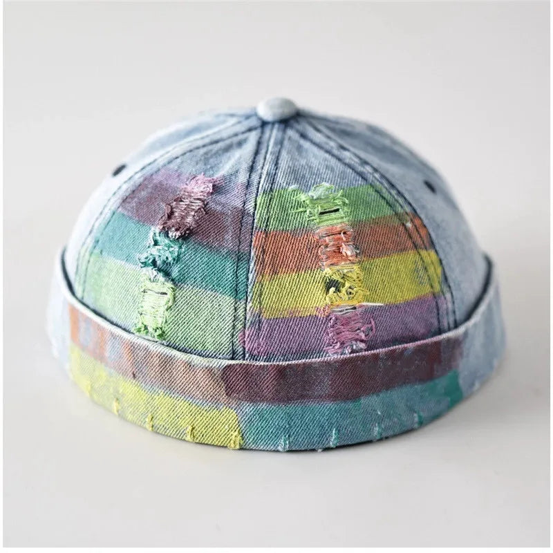 2026 Spring/Summer Unique Rainbow Striped Landlord Hats