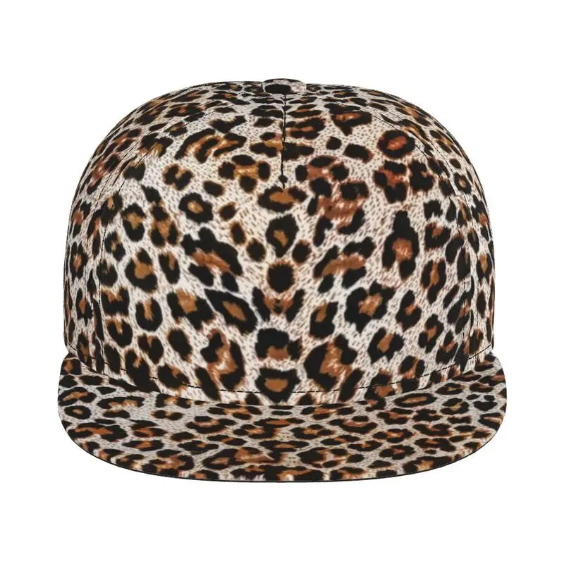 Leopard Print Baseball Cap Men Women Adjustable 3D Printed Snapback