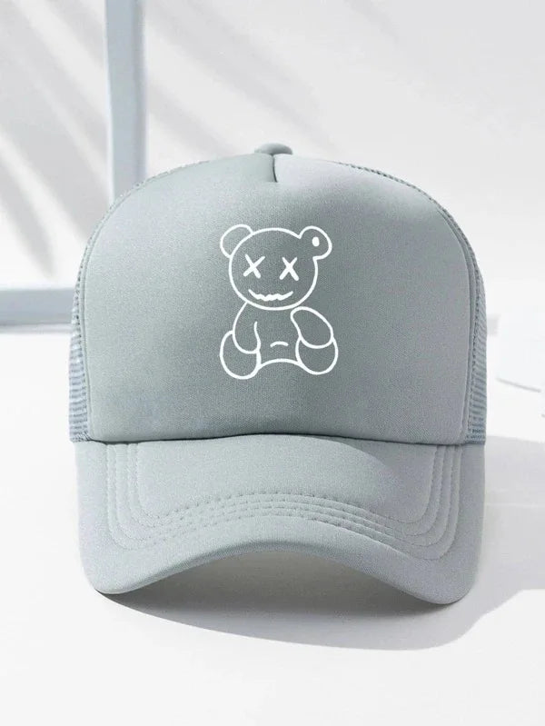 Unisex XX Little Bear Embroidery Hip-hop Hats Spring Autumn