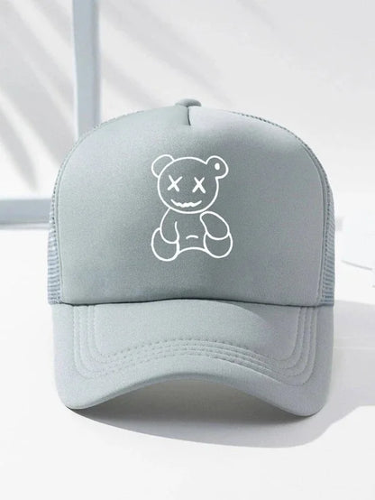 Unisex XX Little Bear Embroidery Hip-hop Hats Spring Autumn