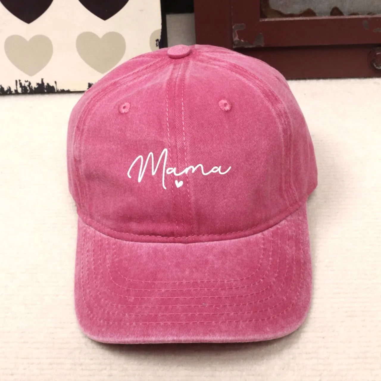Vintage Washed Cotton Baseball Cap For Women