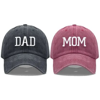 DAD MOM Embroidery Pure Cotton Baseball Cap Fashion Sport Golf Caps Sun Hat