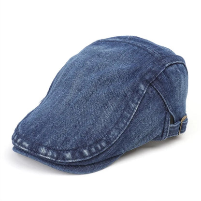 Korean Style Denim Beret Hat For Women Men Vintage
