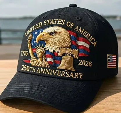 Outdoor Sports Baseball Cap Embroidery American Eagle Head 250th Anniversary Cap Shade Cap