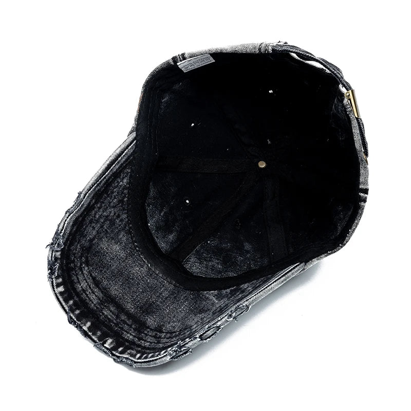 New Unisex Washed Cotton Cap High Quality Denim Plain Baseball Cap
