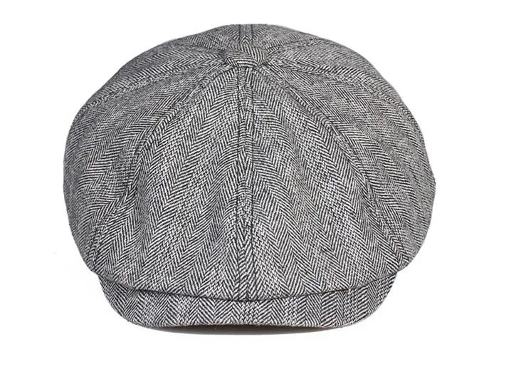 Men Street Bonnet 55% Wool Beret Sheepskin Camel/Grey Male Thin Hats