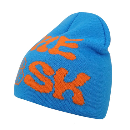 Y2K Letter Knitted Winter Autumn Beanie Cap Men Women