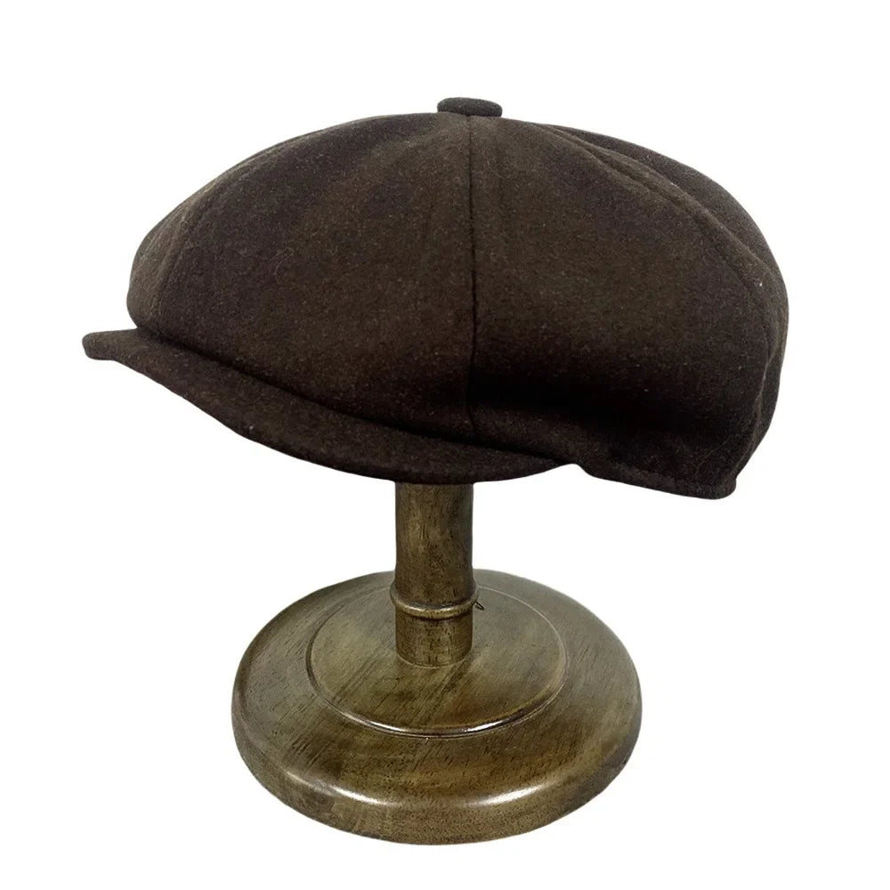 Vintage Newsboy Caps Retro Octagonal Hat