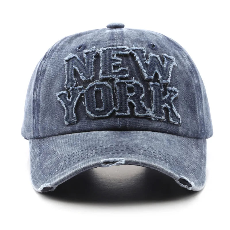 Retro New York Letter Embroidery Baseball Caps Spring Summer Men Women