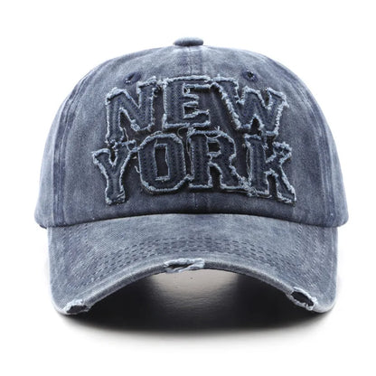 Retro New York Letter Embroidery Baseball Caps Spring Summer Men Women