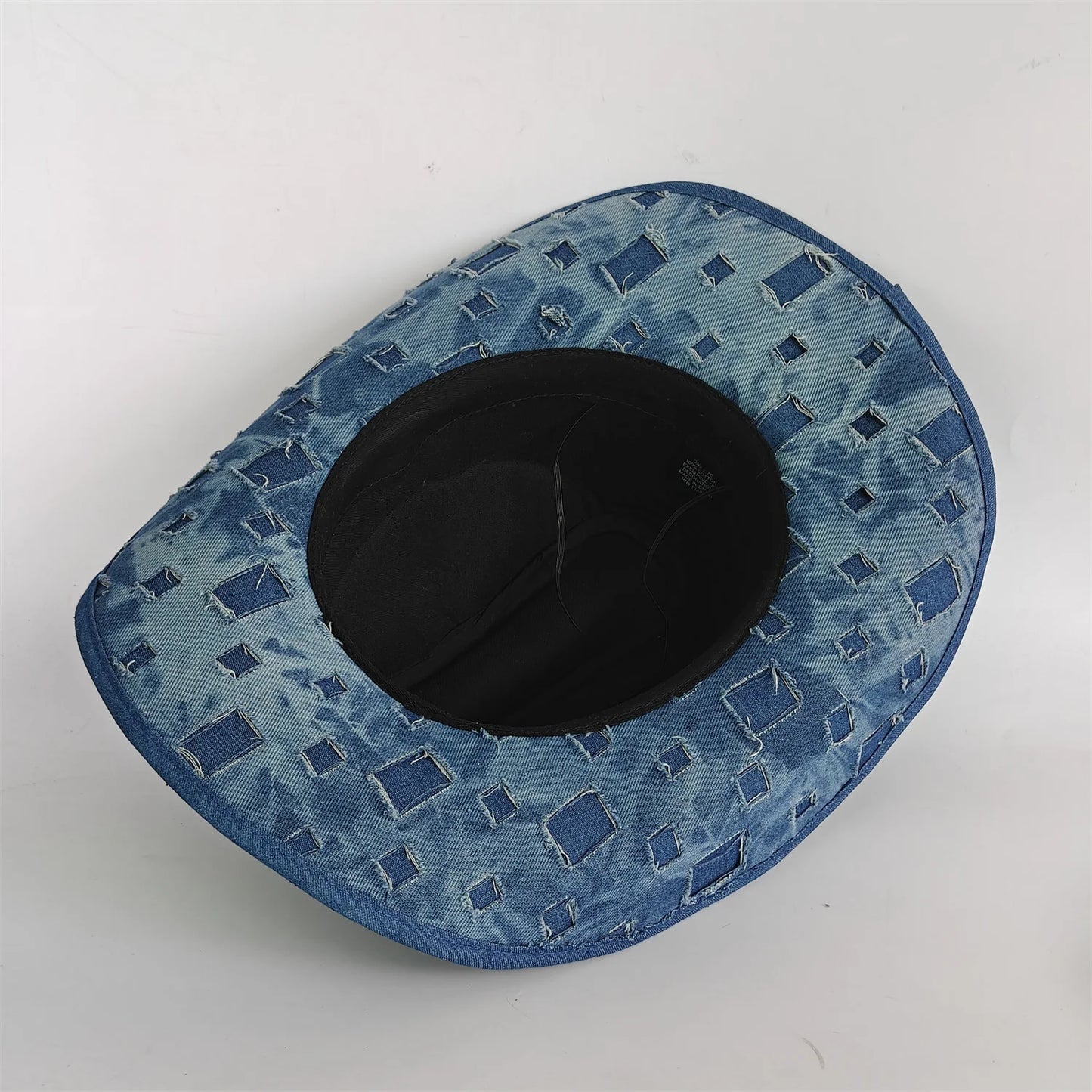 Ripped Denim Western Hat Cowboy Hat For Women Men