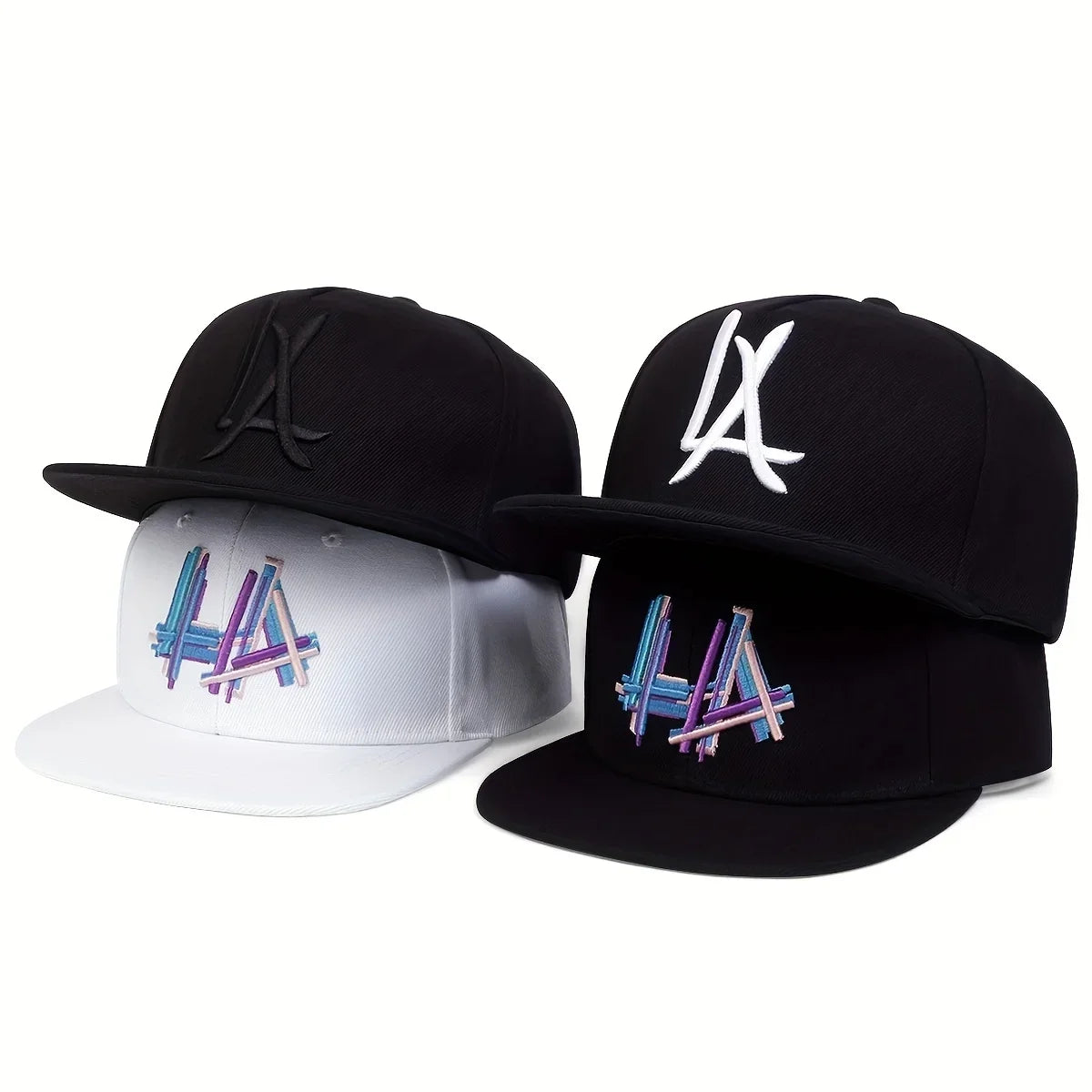 Unisex LA Letter Embroidery Hip-Hop Hats Spring Autumn Outdoor