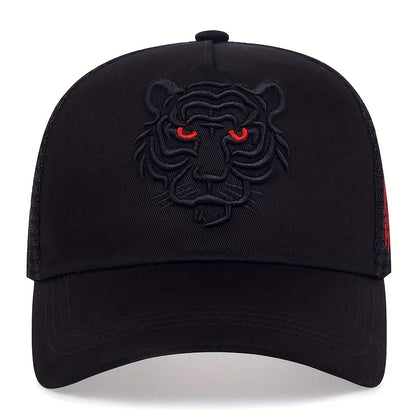Unisex Tiger Head Embroidery Baseball Net Caps Outdoor Adjustable Casual Hats Sunscreen Hat Sports Cap