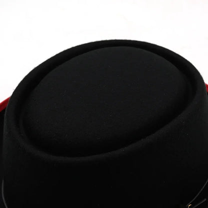 Pork Pie Hat Billycock Felt Small Brim Bowler Hat