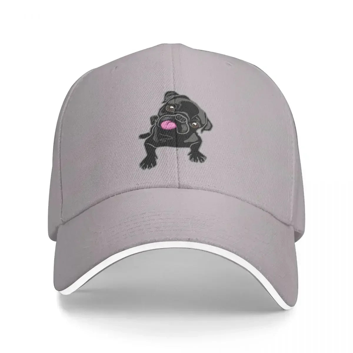 Tongues Out Because Black Pug Cap Casual Baseball Caps