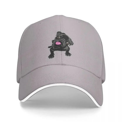Tongues Out Because Black Pug Cap Casual Baseball Caps