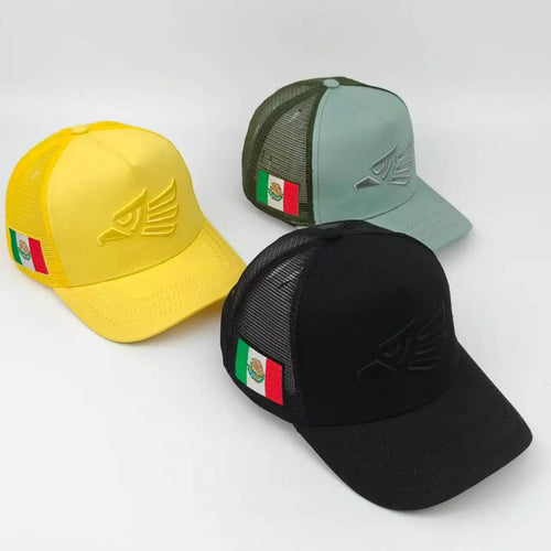 Unisex Mexican Eagle Label Baseball Net Caps Adjustable Casual Hats