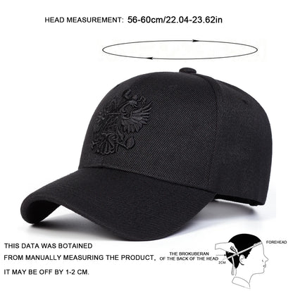 Unisex Double Headed Eagle Embroidery Baseball Caps Spring Autumn