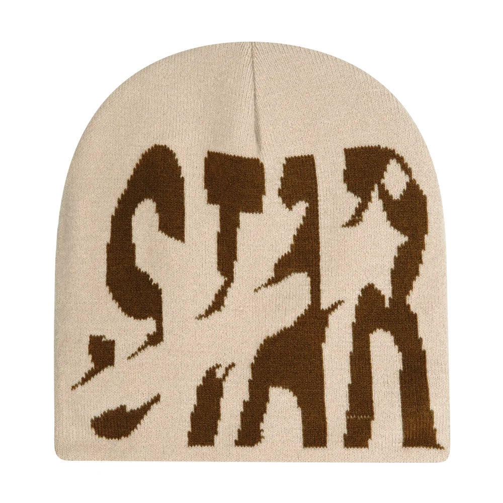 Y2k Letter Butter Knit Hats Skullies Beanies Autumn Winter Warm Hat