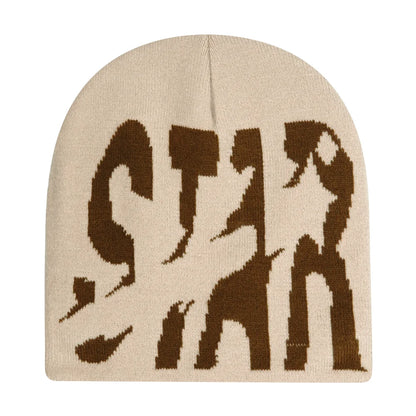Y2k Letter Butter Knit Hats Skullies Beanies Autumn Winter Warm Hat