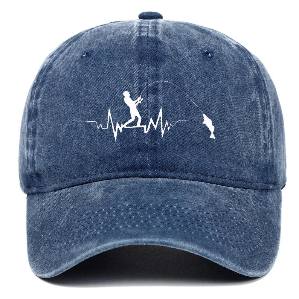 Fashion Fishing Pattern Design Embroidery Baseball Cap