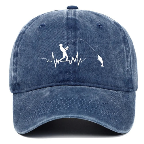 Fashion Fishing Pattern Design Embroidery Baseball Cap