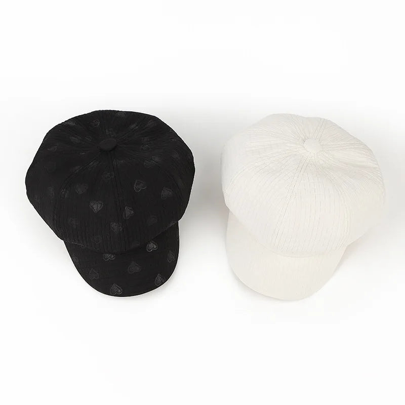Vintage Newsboy Cap Women Octagonal Beret Hat