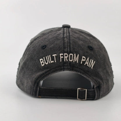 Embroidered Baseball Cap Distressed Washed Cotton