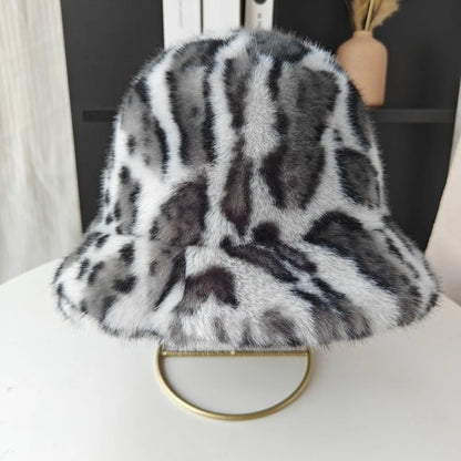 New Warm Fisherman Hat Coldproof Fluffy Fur Bucket Hat