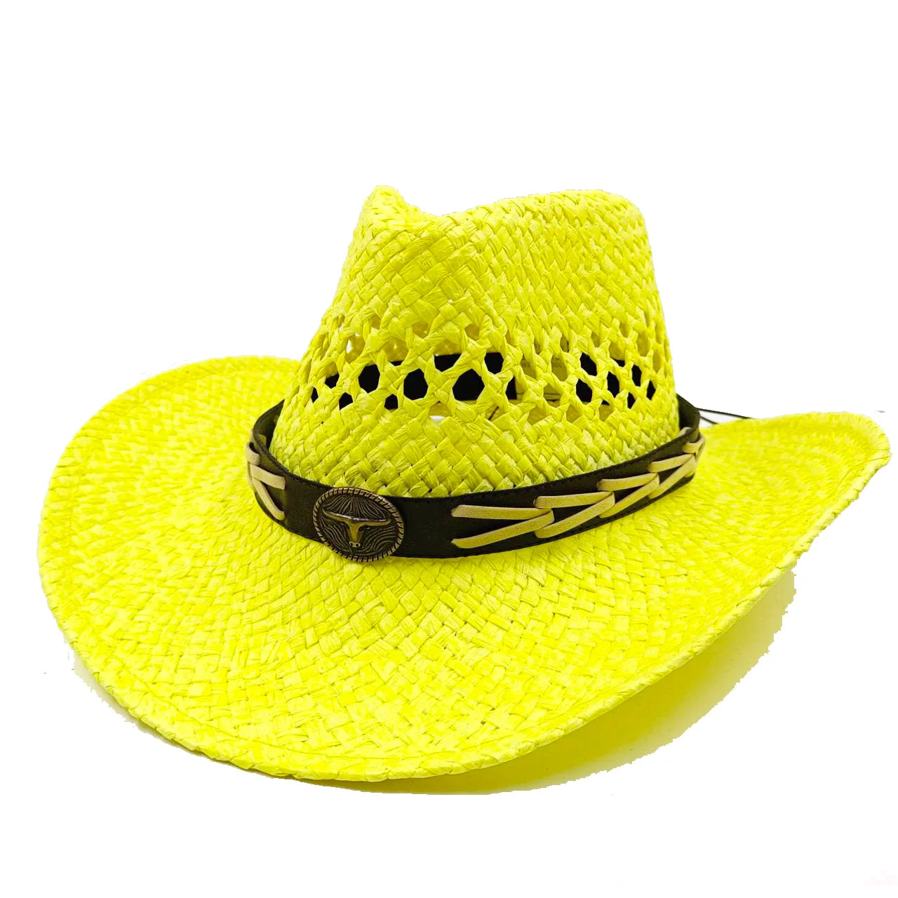 Woven Hard Summer Sapphire Accessories Neutral Cowboy Hat