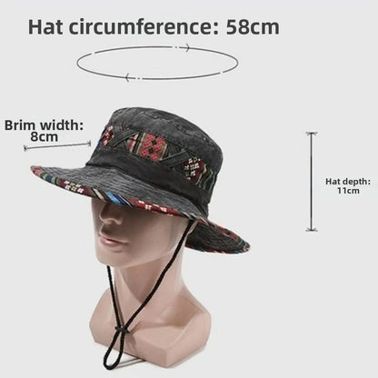 Gifts Ethnic Style Fisherman's Hat Retro Adjustable Hiking Cap