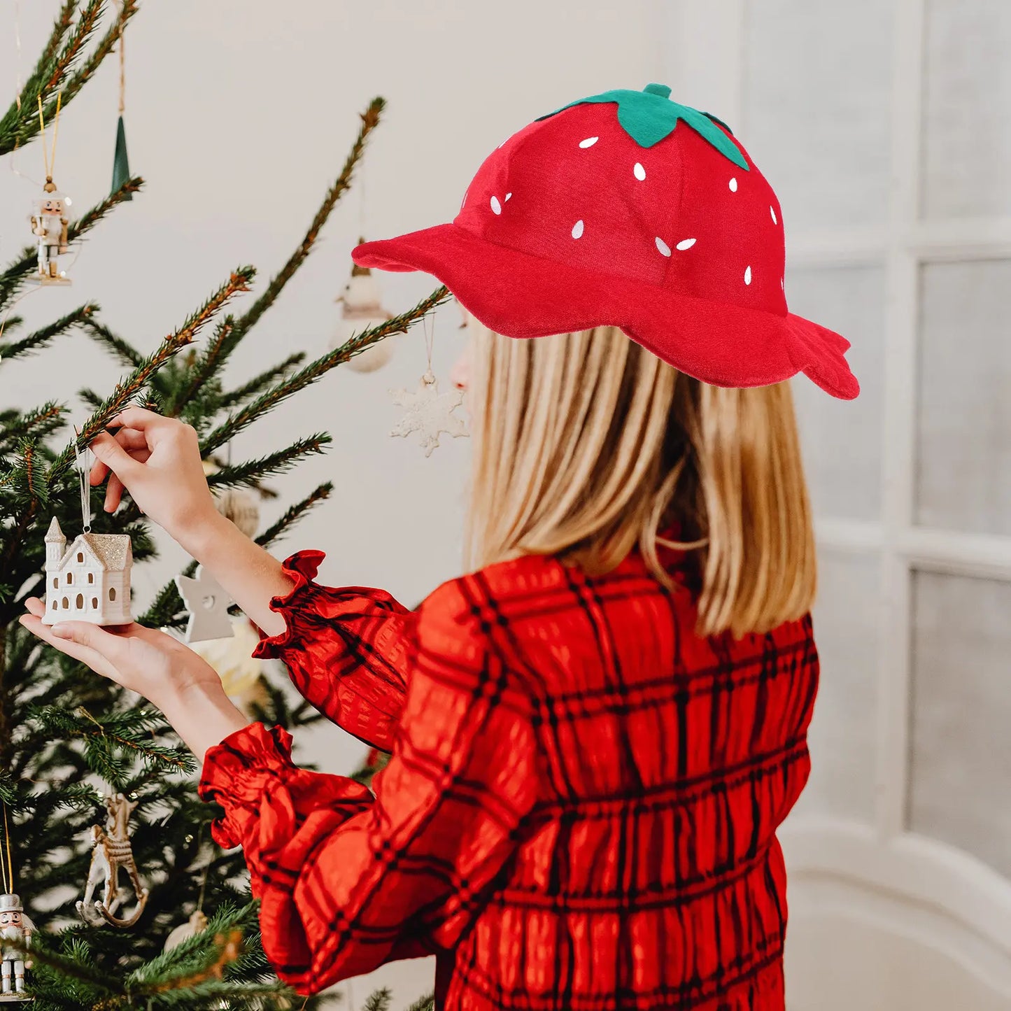 Halloween Soft Cotton Strawberry Fisherman Hat Decorative Party Cosplay