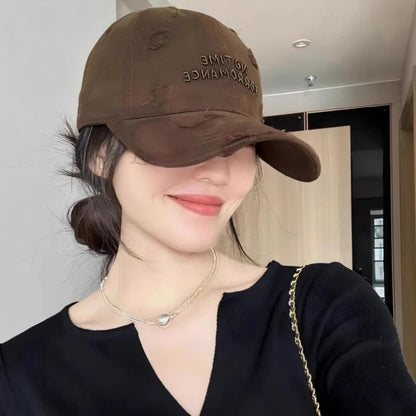 Hat Women's Spring And Summer Baseball Cap Small Fresh Fashion Contrast Color Peaked Cap Mountaineering Hat