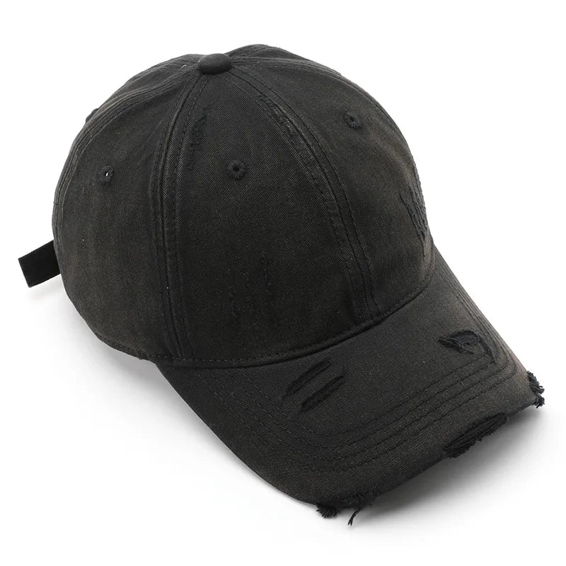 Women's Personalized Retro Washed Distressed Solid Color Flat Cap