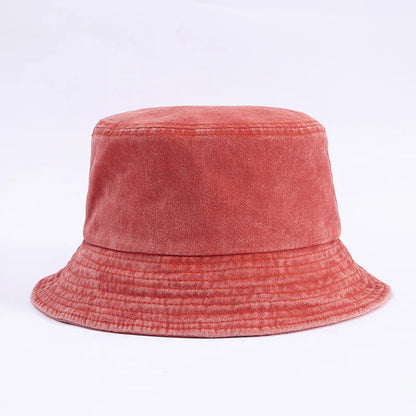 Retro Washed Denim Fisherman Hat Versatile Bucket Hats