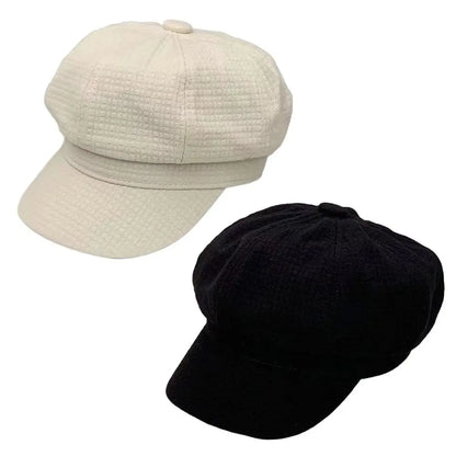 Vintage Octagonal Women Berets Winter