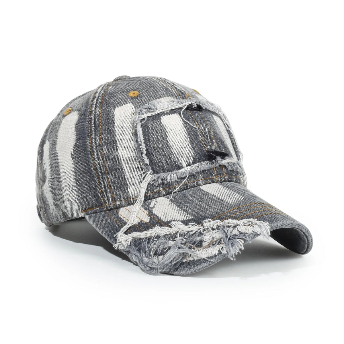 Vintage Denim Distressed Baseball Cap Unisex Sun Protection Outdoor