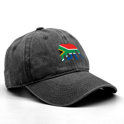 South Africa Elephant Flag Baseball Cap Adjustable