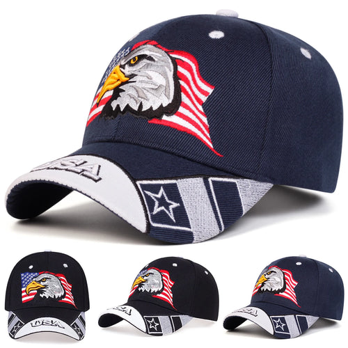 Unisex USA Eagle Embroidery Baseball Caps Adjustable Casual Hats Sunscreen Hat