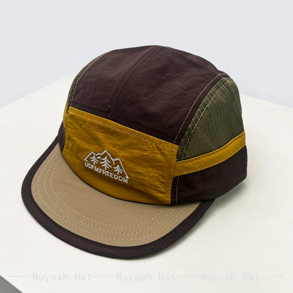Color Block Embroidered Letters Trees Solid Baseball Hats