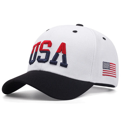 New USA Side American Flag Men's Street Hip Hop Hat Baseball Hat Fashion Women's Outdoor