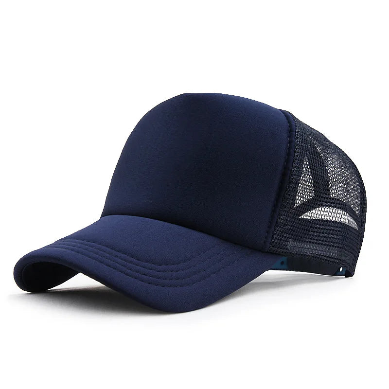 Unisex Cap Casual Plain Mesh Baseball Cap Adjustable