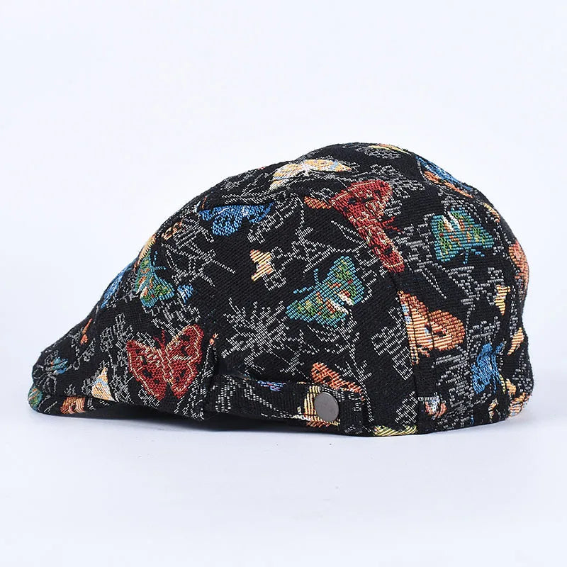 Peaky Blinders 2026 Korea Beret Women Vintage Butterfly Embroidery Berets