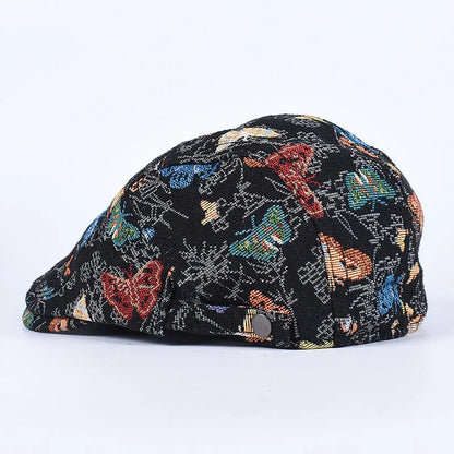 Peaky Blinders 2026 Korea Beret Women Vintage Butterfly Embroidery Berets