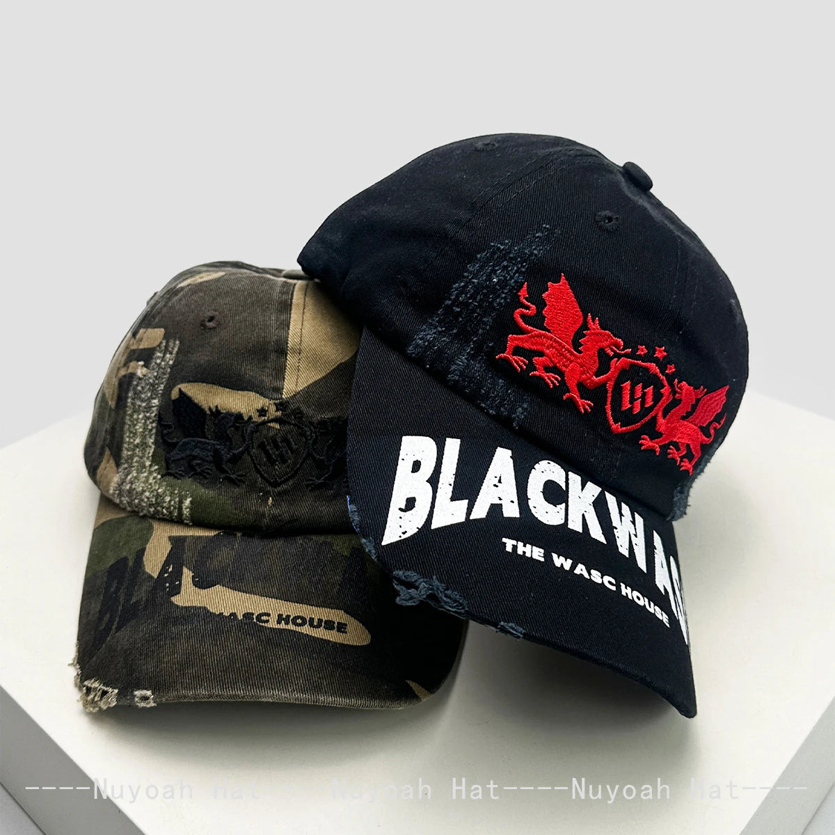 American Embroidered Letters Dragon Pattern Baseball Hats
