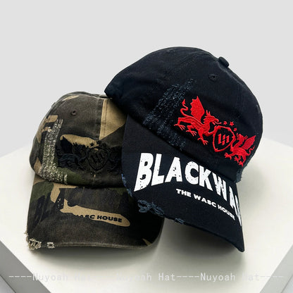 American Embroidered Letters Dragon Pattern Baseball Hats
